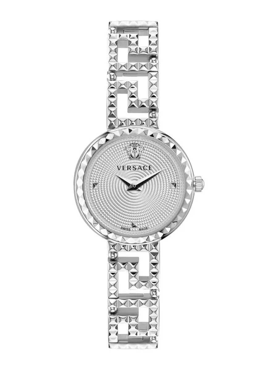 Женские часы Greca Goddess с браслетом из нержавеющей стали, 28 мм Versace — изображение 1 из 5, оттенок серебряный