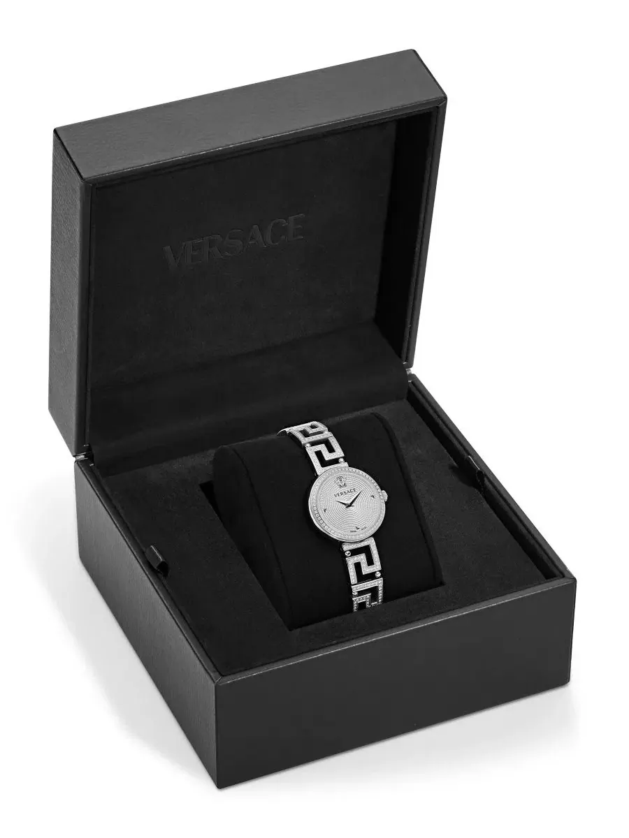 Женские часы Greca Goddess с браслетом из нержавеющей стали, 28 мм Versace — изображение 4 из 5, оттенок серебряный
