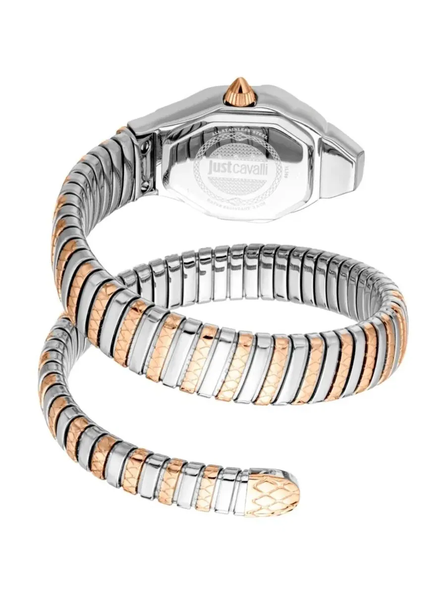 Женские часы Aria Quartz с браслетом из двухцветной нержавеющей стали Just Cavalli — изображение 2 из 3, оттенок розовый