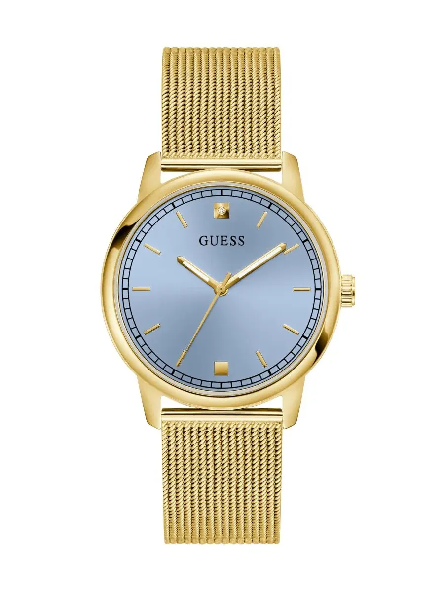 Мужские часы с золотистым браслетом, 40 мм GUESS — изображение 1 из 6, оттенок золотистый