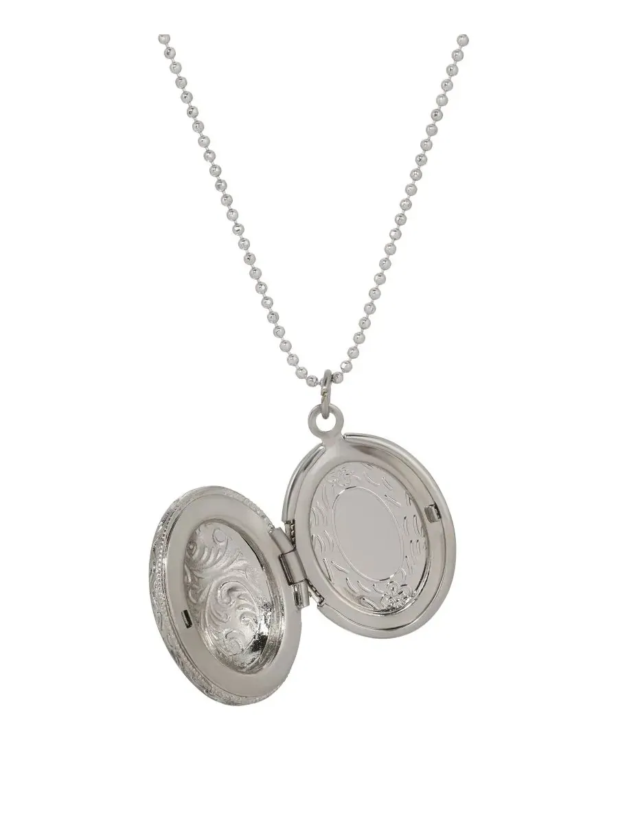 Медальон с крестом Silver Tone Blue Cross Locket Necklace Symbols of Faith — изображение 2 из 3, оттенок синий