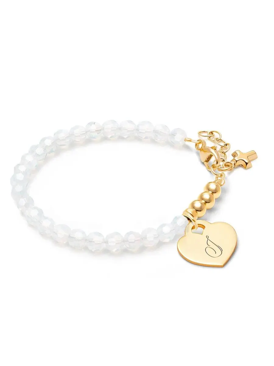 Браслет с крестом и фирменными кристаллами 14K Tiny Blessings