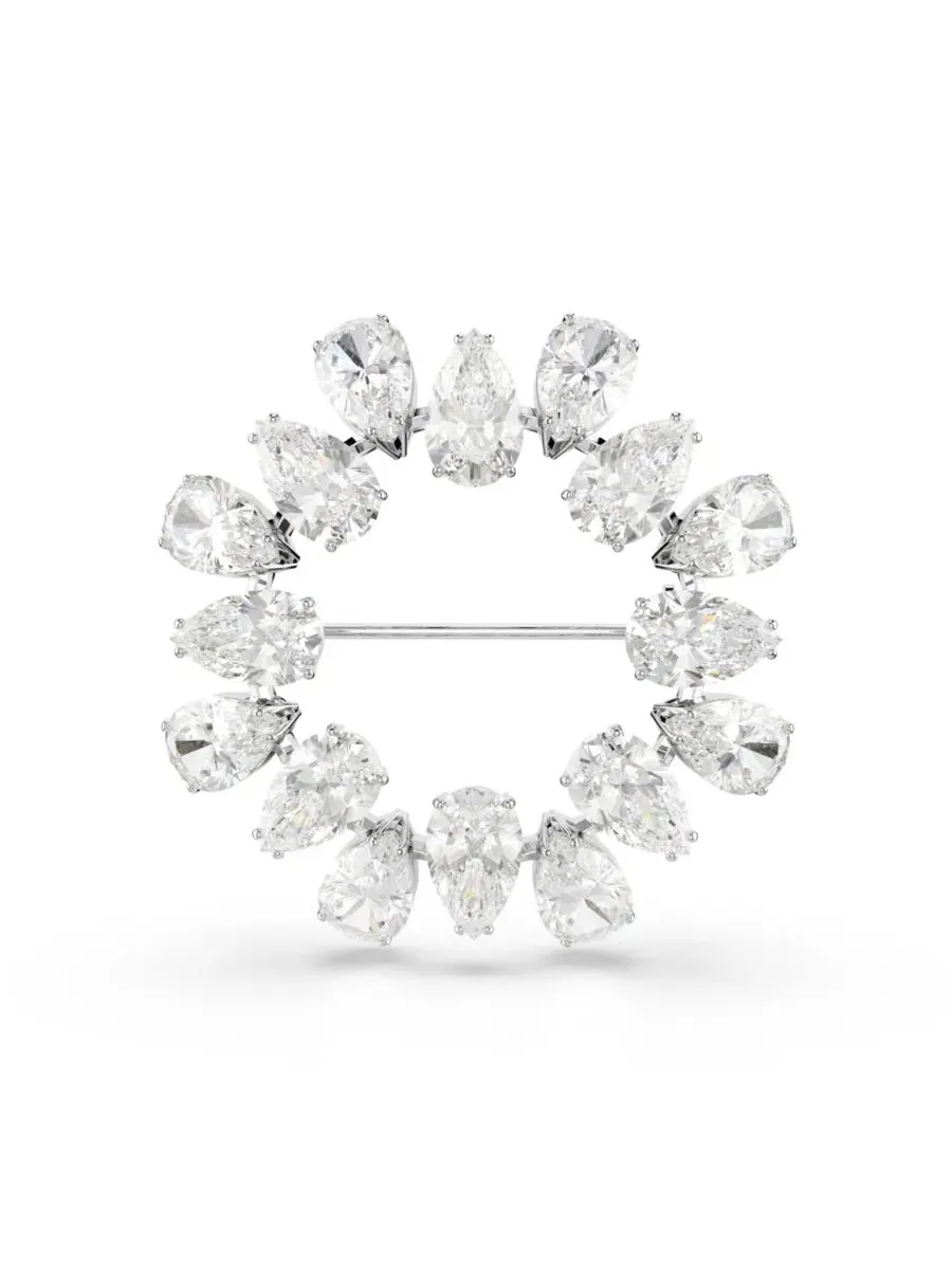 Брошь с кристаллами Swarovski — изображение 1 из 5, оттенок белый