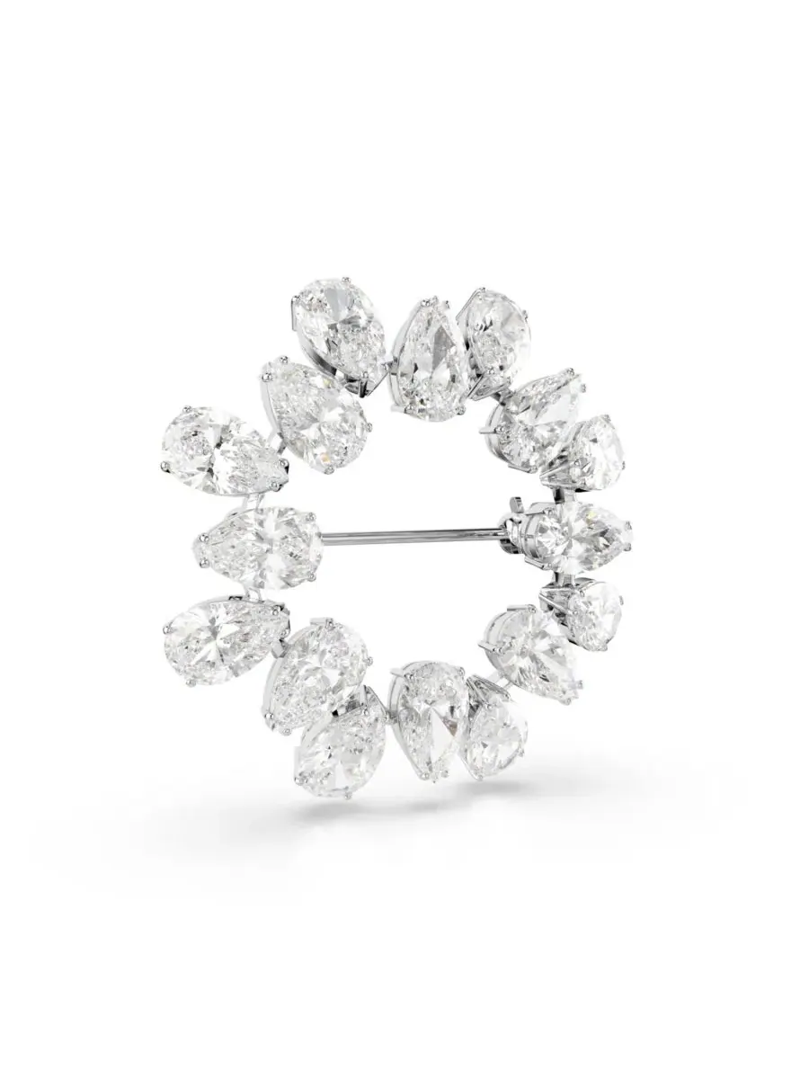 Брошь с кристаллами Swarovski — изображение 2 из 5, оттенок белый