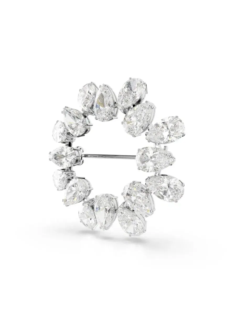 Брошь с кристаллами Swarovski — изображение 4 из 5, оттенок белый