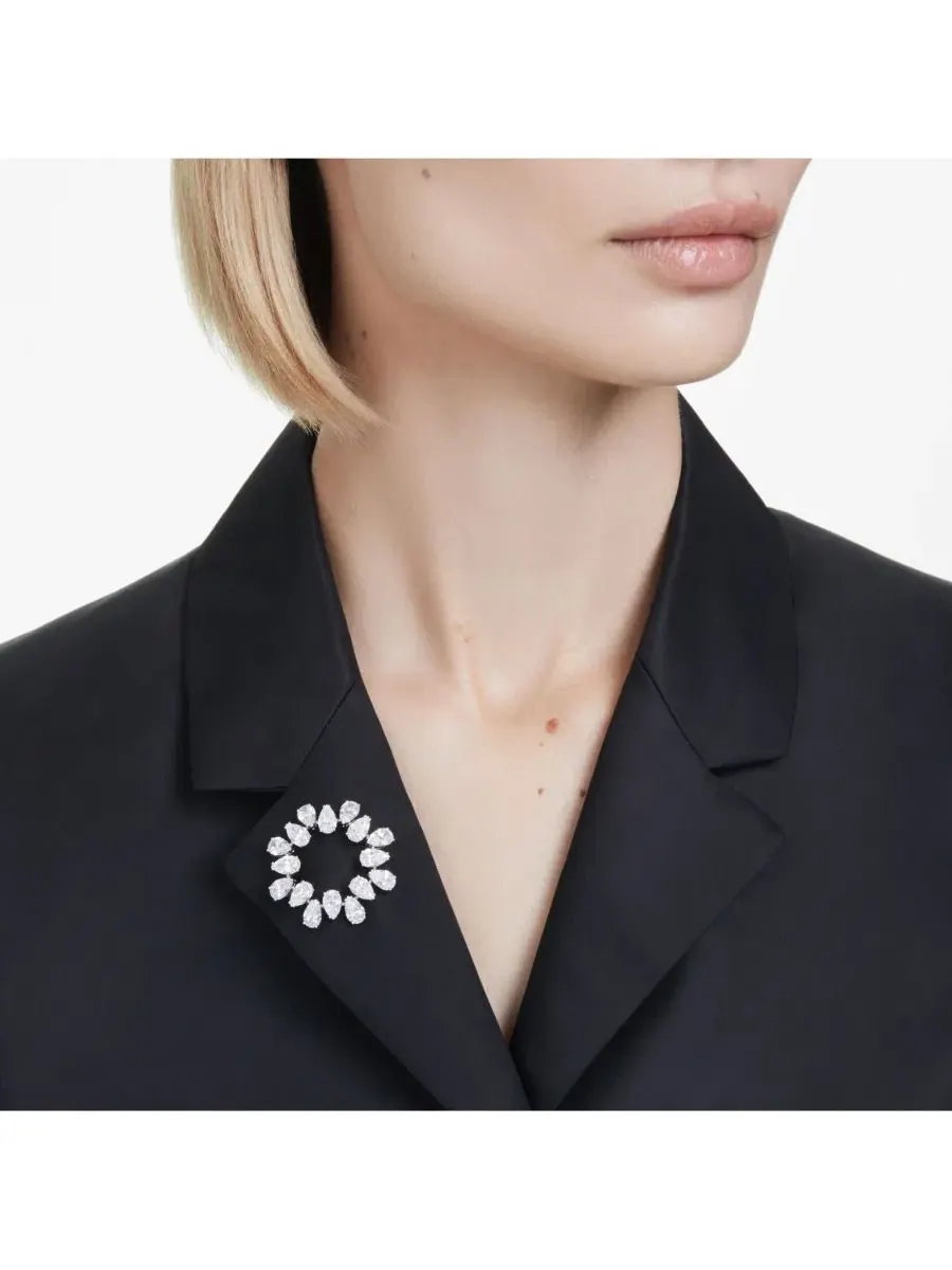 Брошь с кристаллами Swarovski — изображение 5 из 5, оттенок белый