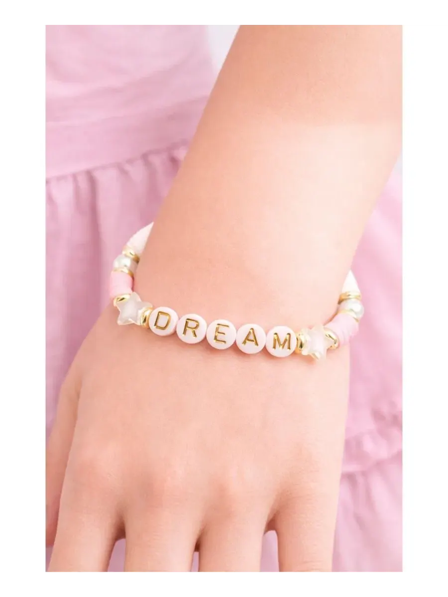 Браслет «Маленькая/Большая мечта» от Girls Bits and Bows Bits & Bows — изображение 2 из 3, оттенок розовый/белый/синий