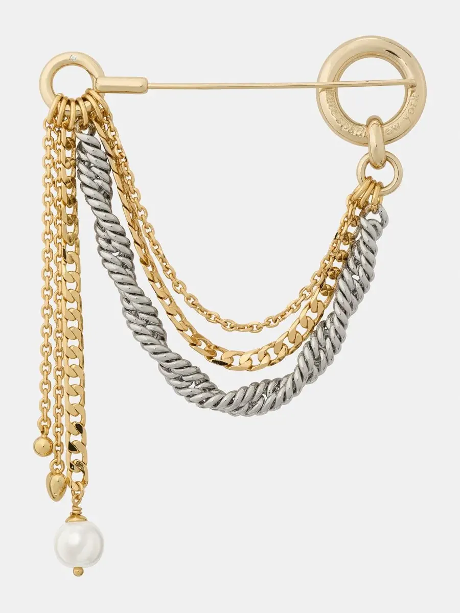 Брошь с цепочкой Two-Tone Chain Reaction kate spade new york — изображение 2 из 3, оттенок мульти