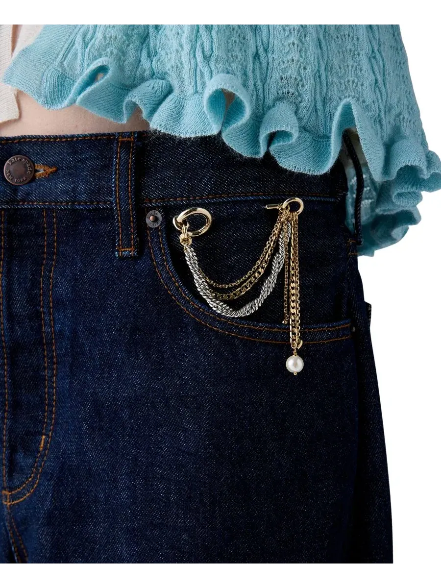 Брошь с цепочкой Two-Tone Chain Reaction kate spade new york — изображение 3 из 3, оттенок мульти
