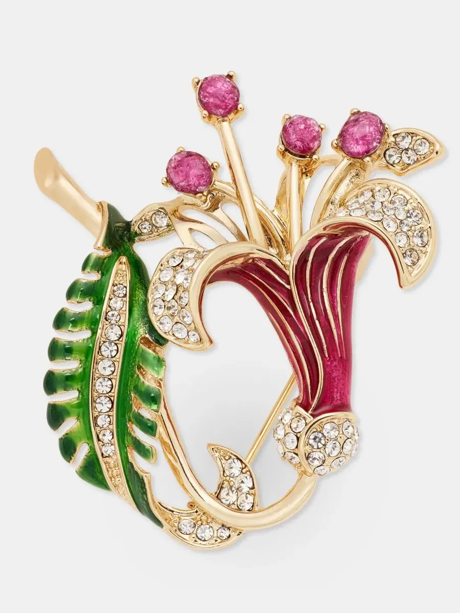 Брошь с кристаллами Lily Flower Anne Klein — изображение 1 из 4, оттенок мульти