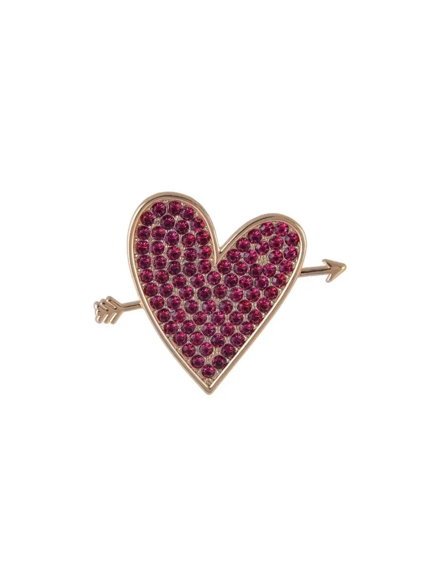 Брошь с сердцем и стрелой Pink Stone Heart and Arrow Pin Hallmark — изображение 1 из 4, оттенок розовый