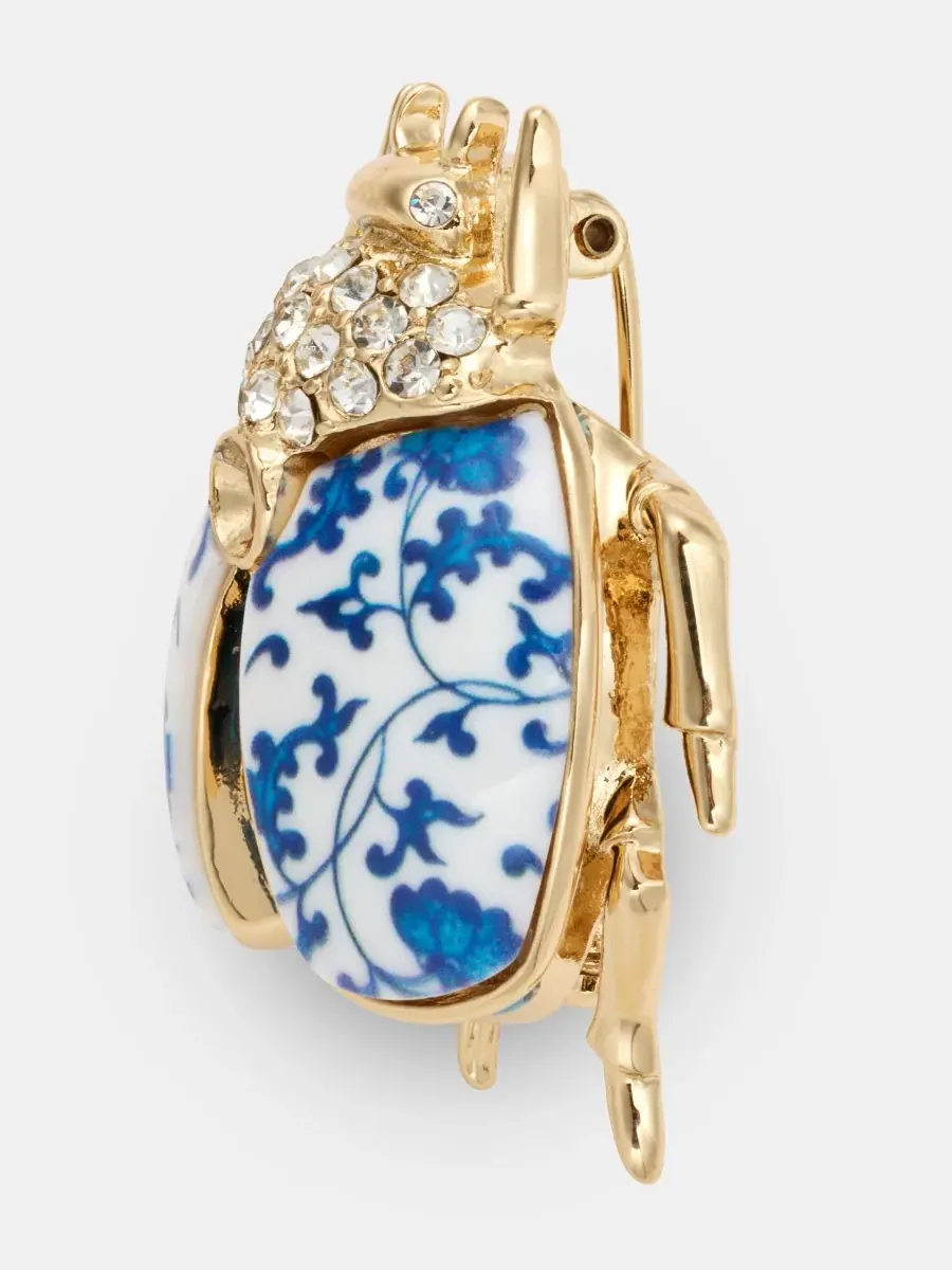 Брошь-булавка с кристаллами, винтажный дизайн Anne Klein — изображение 2 из 3, оттенок мульти