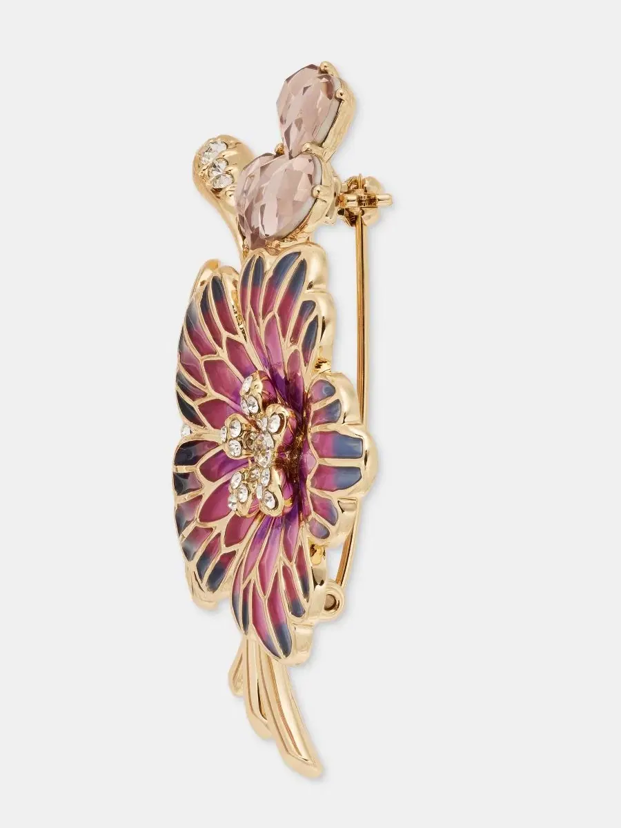 Брошь с кристаллами Anne Klein — изображение 3 из 4, оттенок мульти