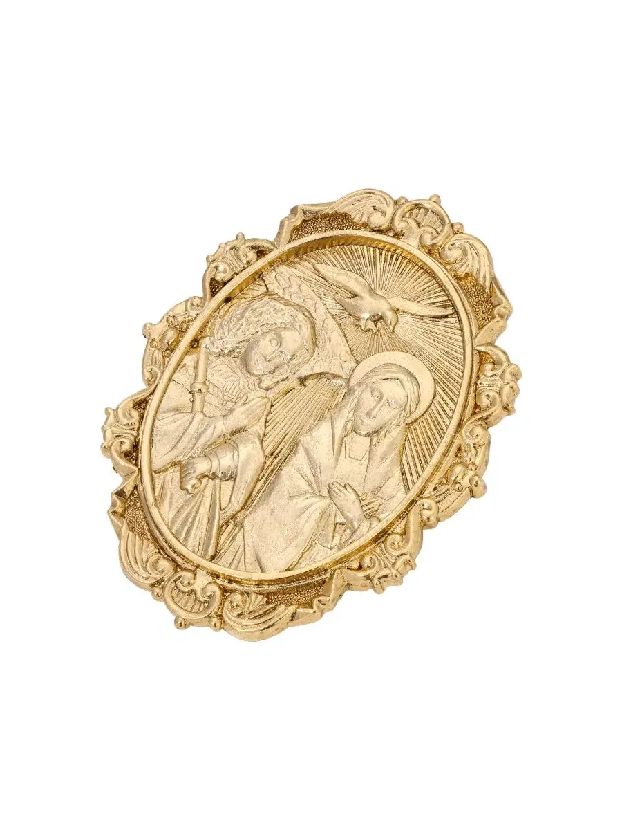 Брошь-булавка с религиозным сюжетом, модель Father Son Holy Spirit Oval Pin Symbols of Faith