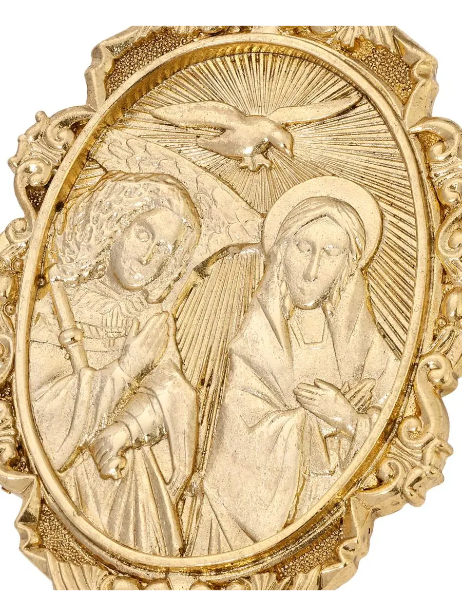 Брошь-булавка с религиозным сюжетом, модель Father Son Holy Spirit Oval Pin Symbols of Faith — изображение 3 из 3