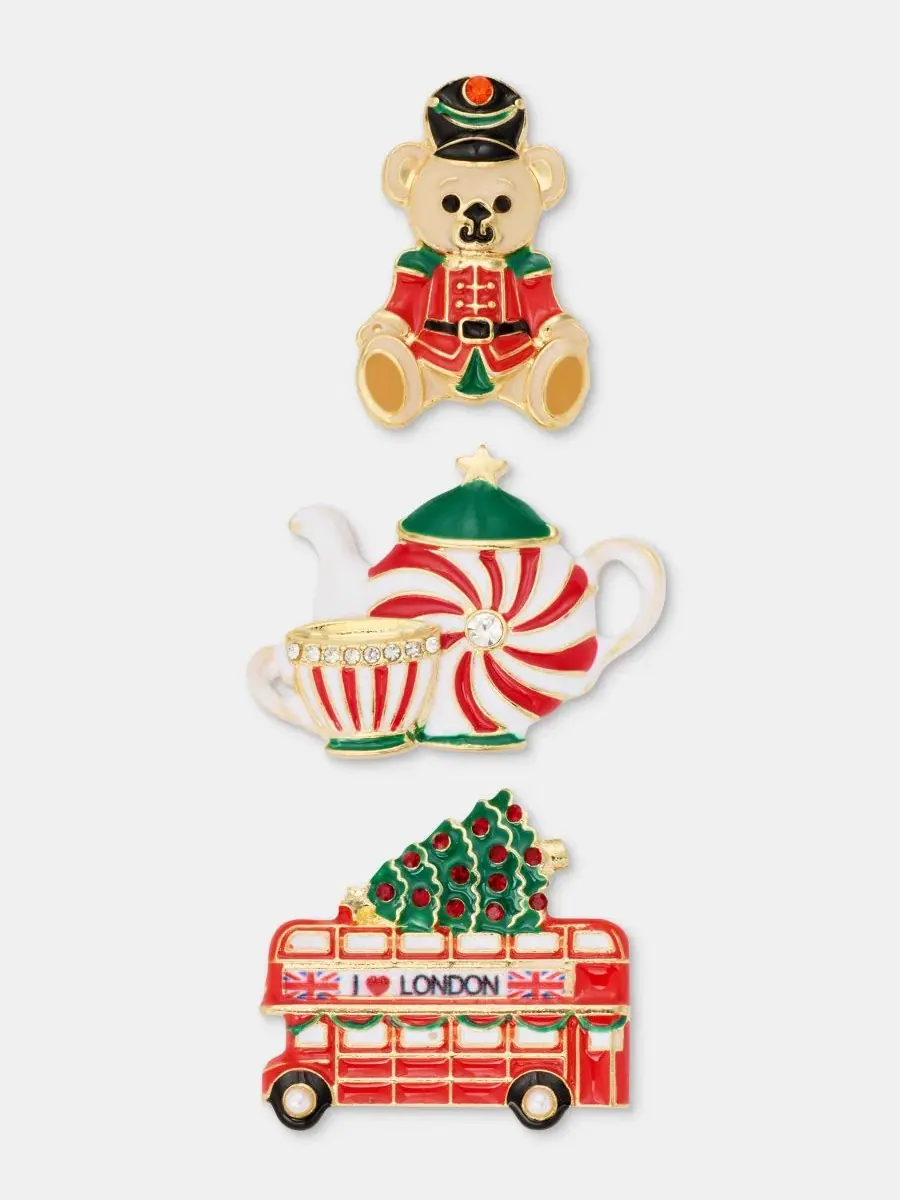 Набор булавок London Holiday Pins Holiday Lane — изображение 1 из 3, оттенок мульти