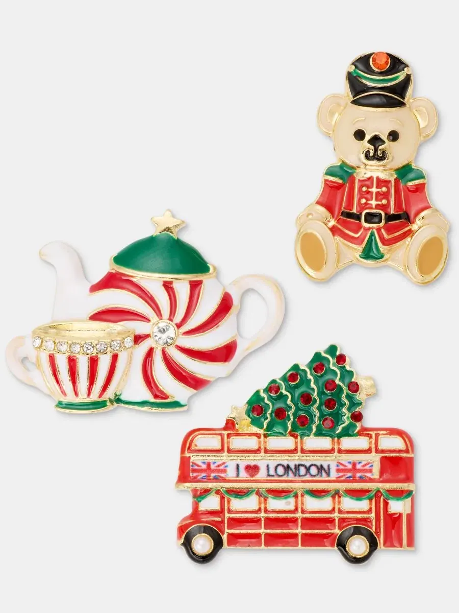 Набор булавок London Holiday Pins Holiday Lane — изображение 2 из 3, оттенок мульти