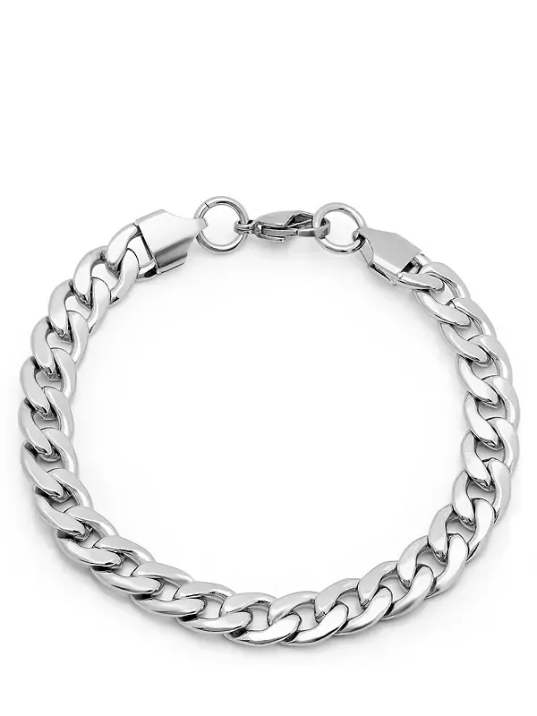 Мужской серебряный кубинский браслет Steeltime — изображение 2 из 2