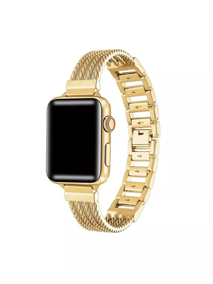 Унисекс-браслет Clara из нержавеющей стали для коллекции Apple Watch Posh Tech — изображение 1 из 2, оттенок золото