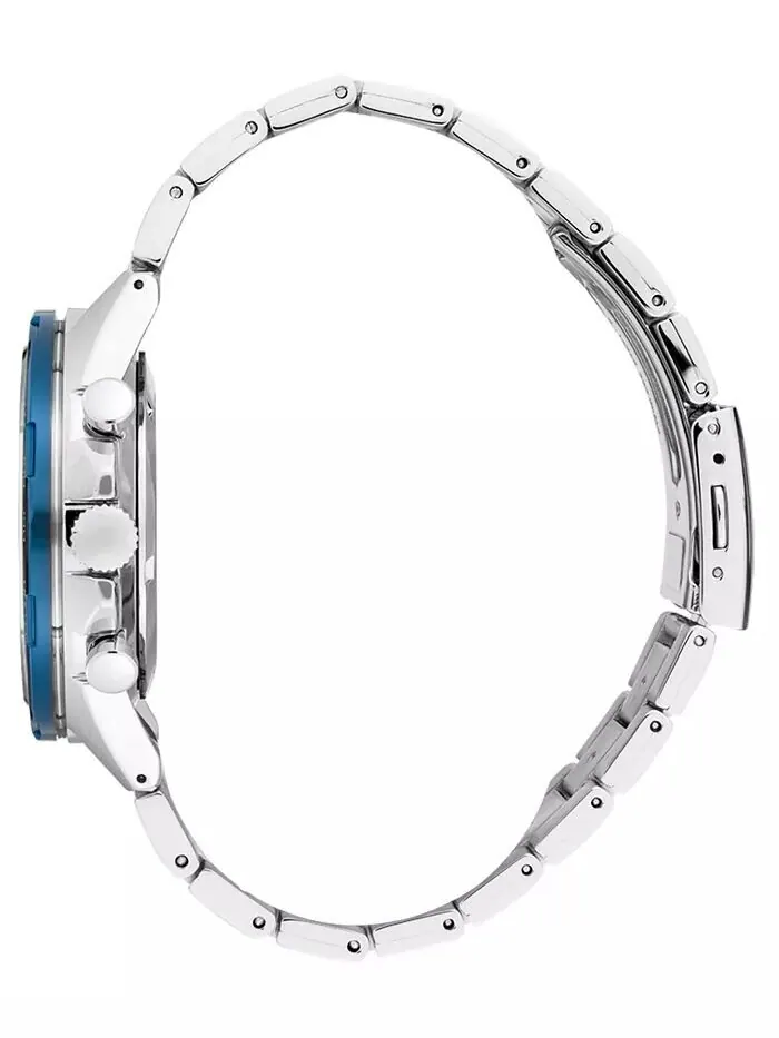 Мужские часы Essentials с хронографом и браслетом из нержавеющей стали, 43,9 мм Seiko — изображение 2 из 5