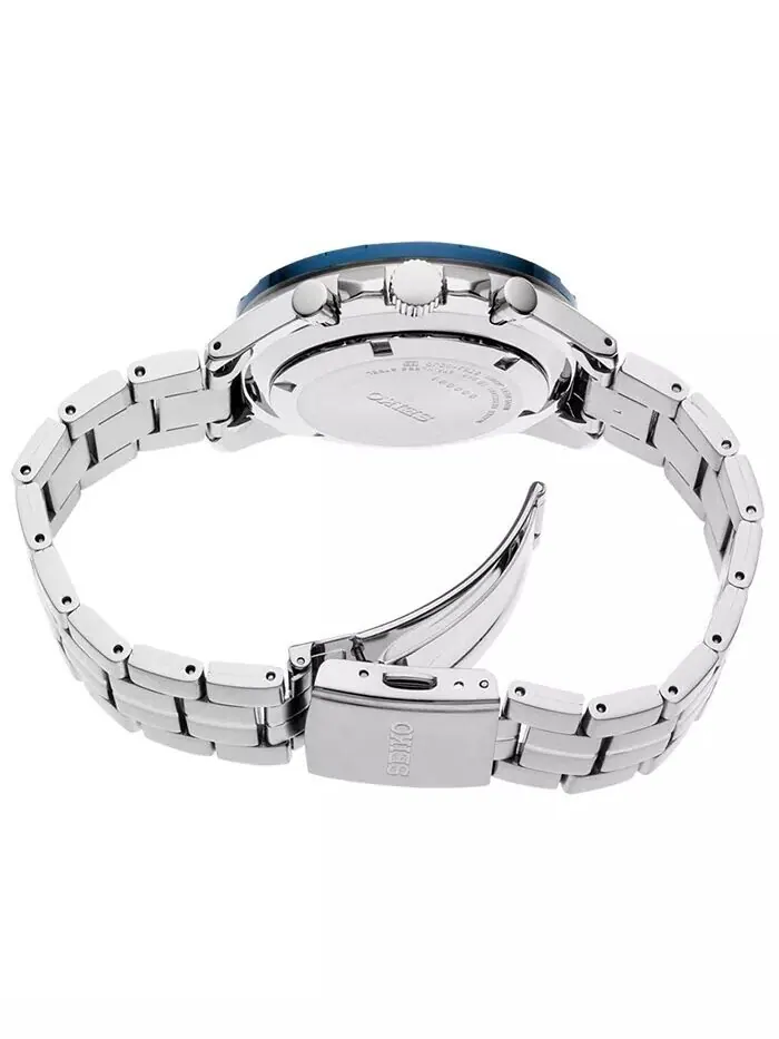 Мужские часы Essentials с хронографом и браслетом из нержавеющей стали, 43,9 мм Seiko — изображение 3 из 5