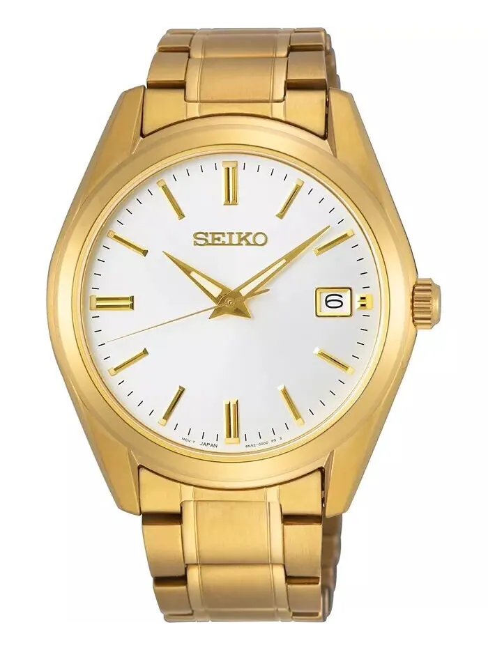 Мужские часы Essentials с золотистым браслетом из нержавеющей стали, 40,2 мм Seiko