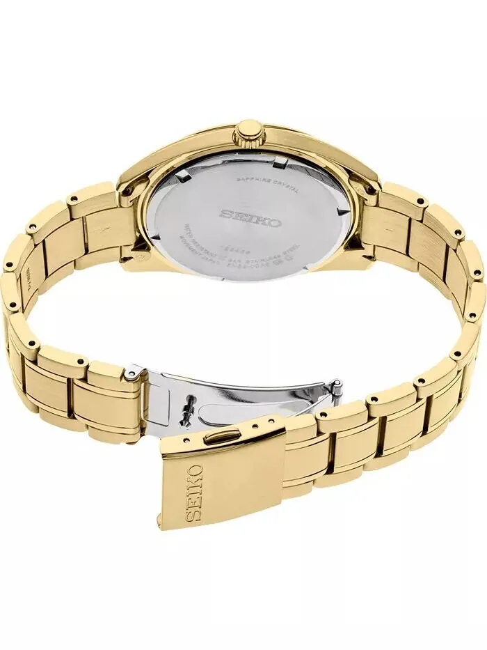 Мужские часы Essentials с золотистым браслетом из нержавеющей стали, 40,2 мм Seiko — изображение 4 из 6