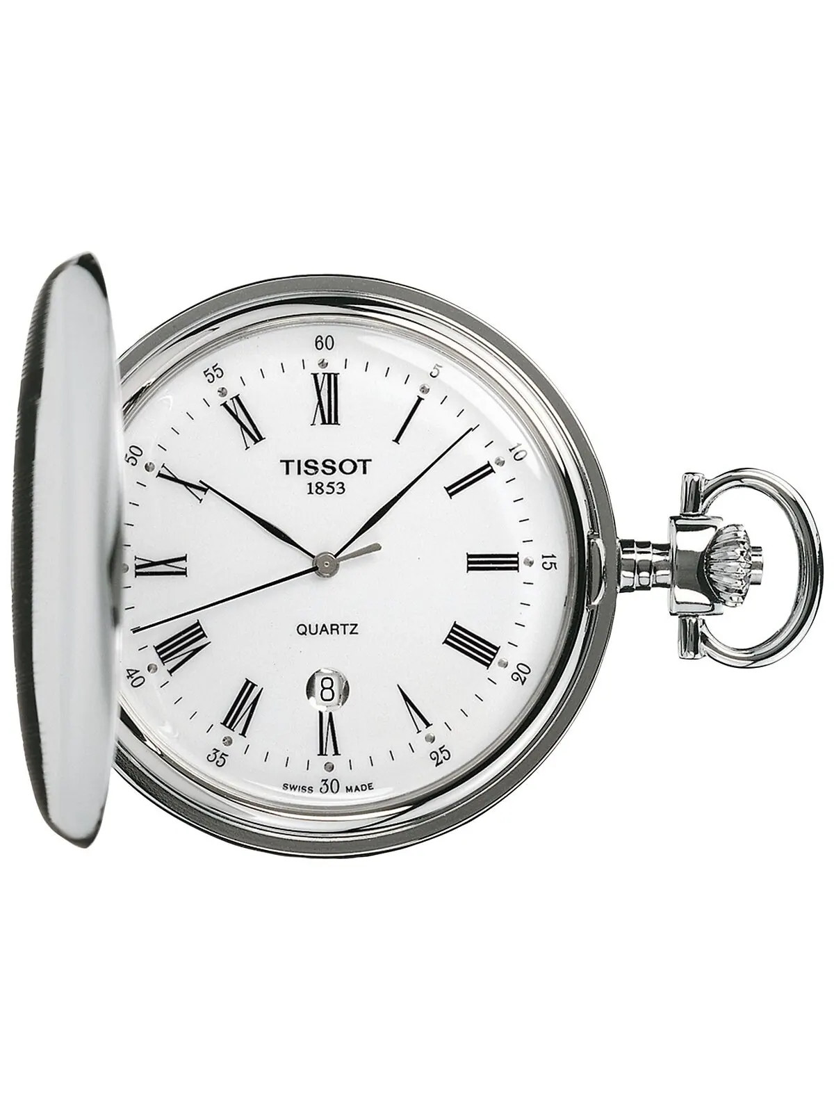 Швейцарские карманные часы Savonnette унисекс из нержавеющей стали, 49 мм Tissot — изображение 1 из 4, оттенок нет цвета