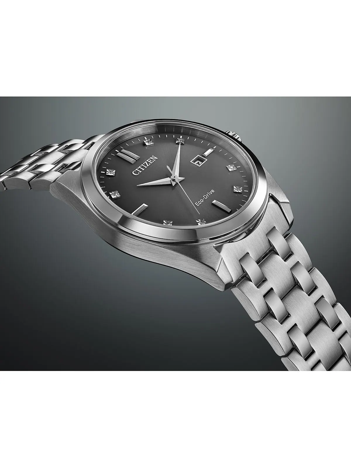 Мужские часы Eco-Drive Corso с браслетом из нержавеющей стали, 41 мм Citizen — изображение 7 из 9, оттенок серебряный