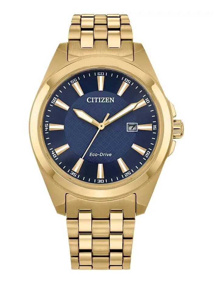 Мужские часы Eco-Drive Peyten с золотистым браслетом из нержавеющей стали, 41 мм Citizen