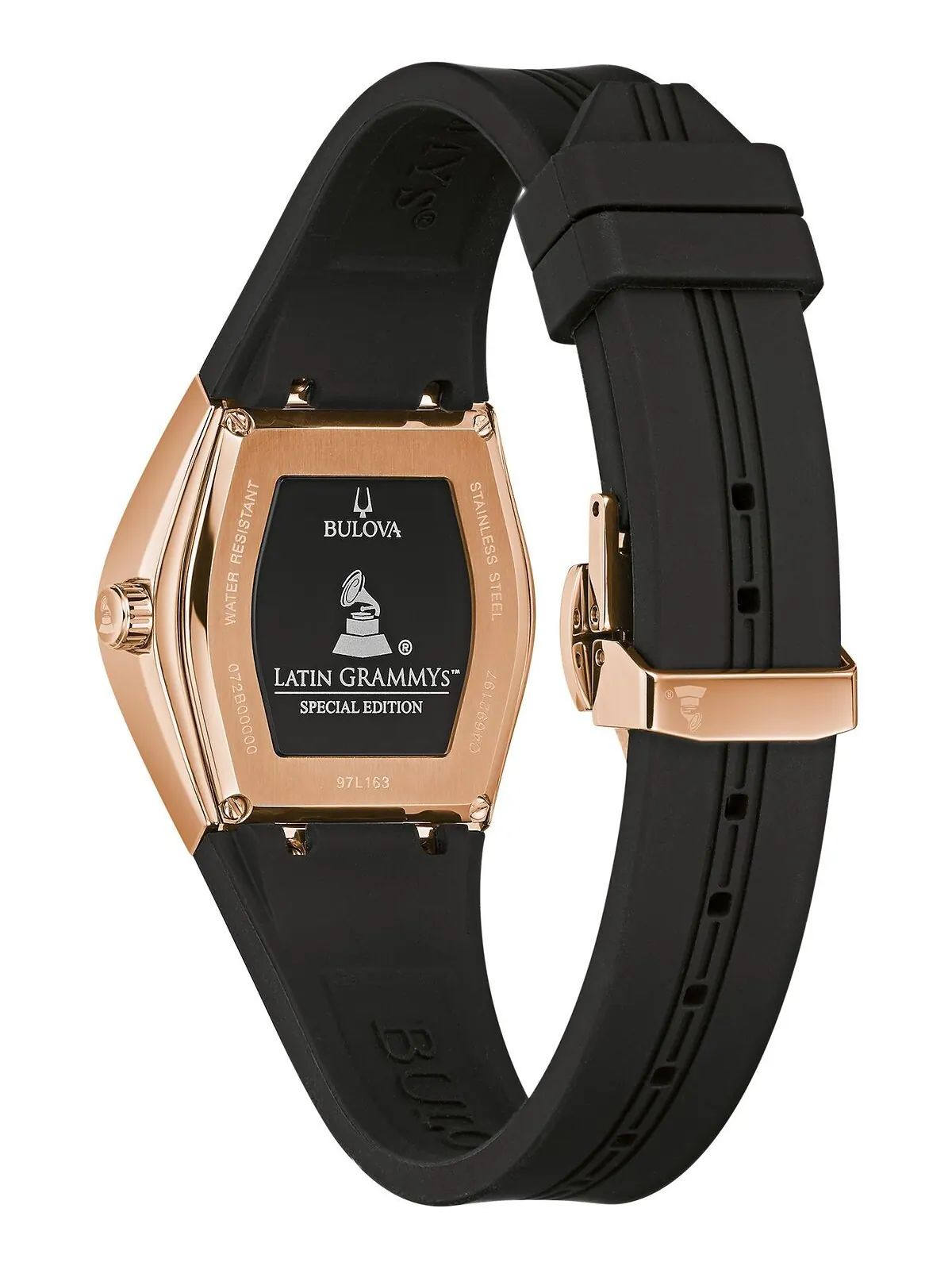 Женские часы Latin Grammy, черный силиконовый ремешок, 30,5 мм Bulova — изображение 3 из 3