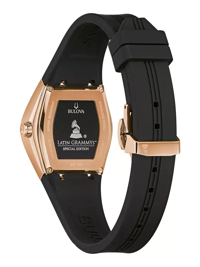 Женские часы Latin Grammy с черным силиконовым ремешком, 30.5 мм Bulova — изображение 3 из 3