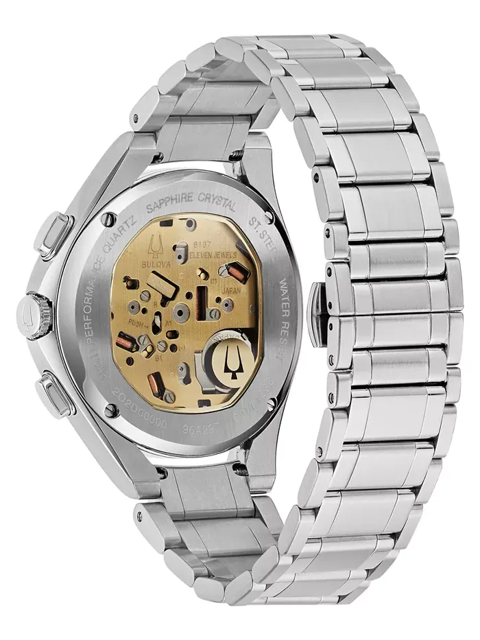 Мужские часы-хронограф Curv из нержавеющей стали с браслетом 44 мм Bulova — изображение 3 из 3