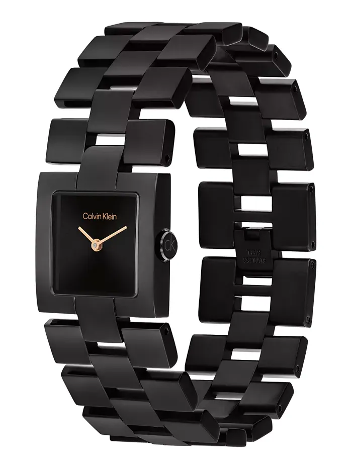 Женские часы CK Meridian Black Ionic Plated Stainless Steel Bracelet Watch, 22 мм Calvin Klein — изображение 2 из 5