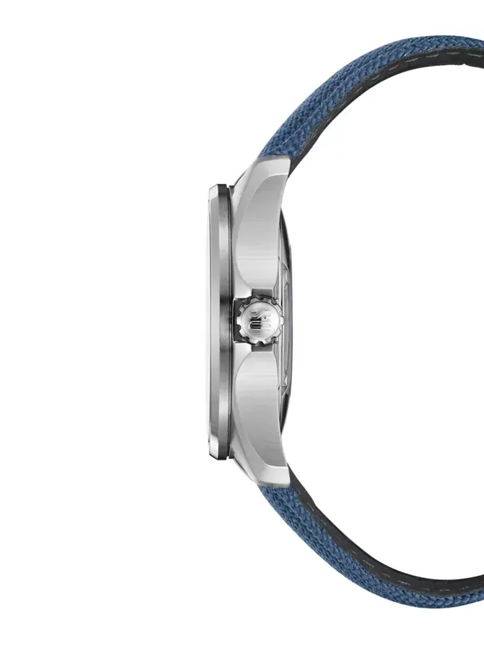 Мужские автоматические часы Swiss Automatic DS Action Day-Date Powermatic 80 с синим синтетическим — изображение 3 из 5