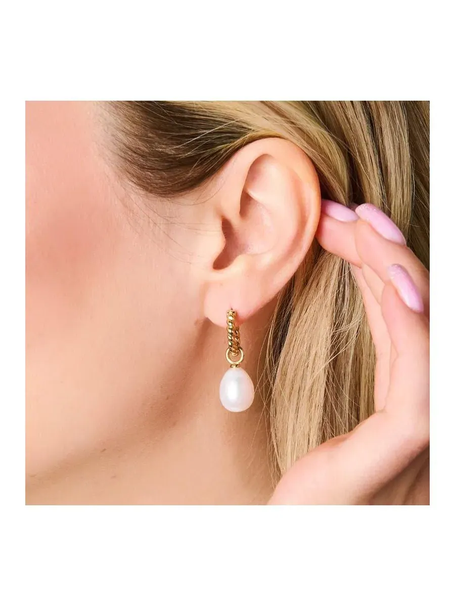 Серьги Grace Pearl Twisted Little Sky Stone, золото/пресноводный жемчуг — изображение 3 из 3