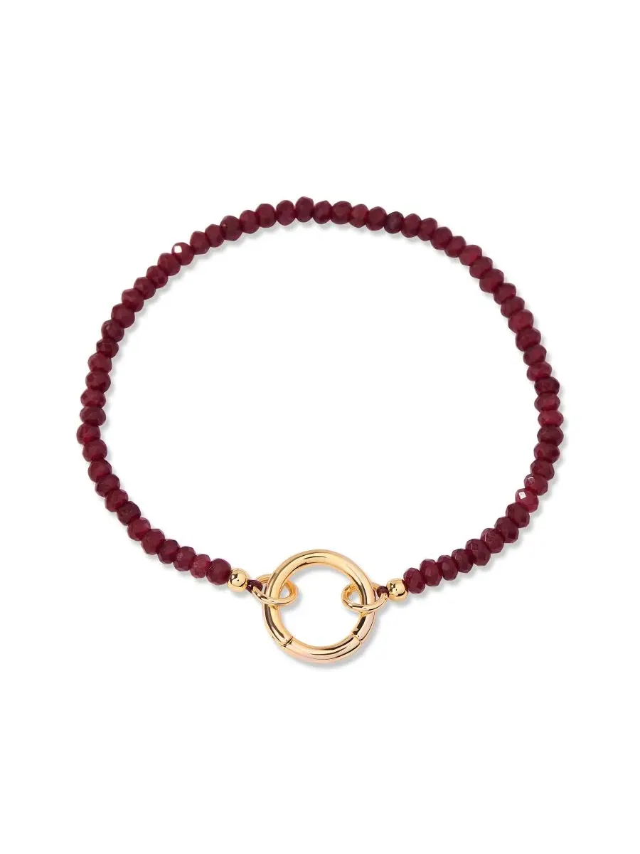 Браслет-шарм Natalie Birthstone с камнем рождения, 14-каратное золотое покрытие brook & york, Jan — изображение 1 из 3
