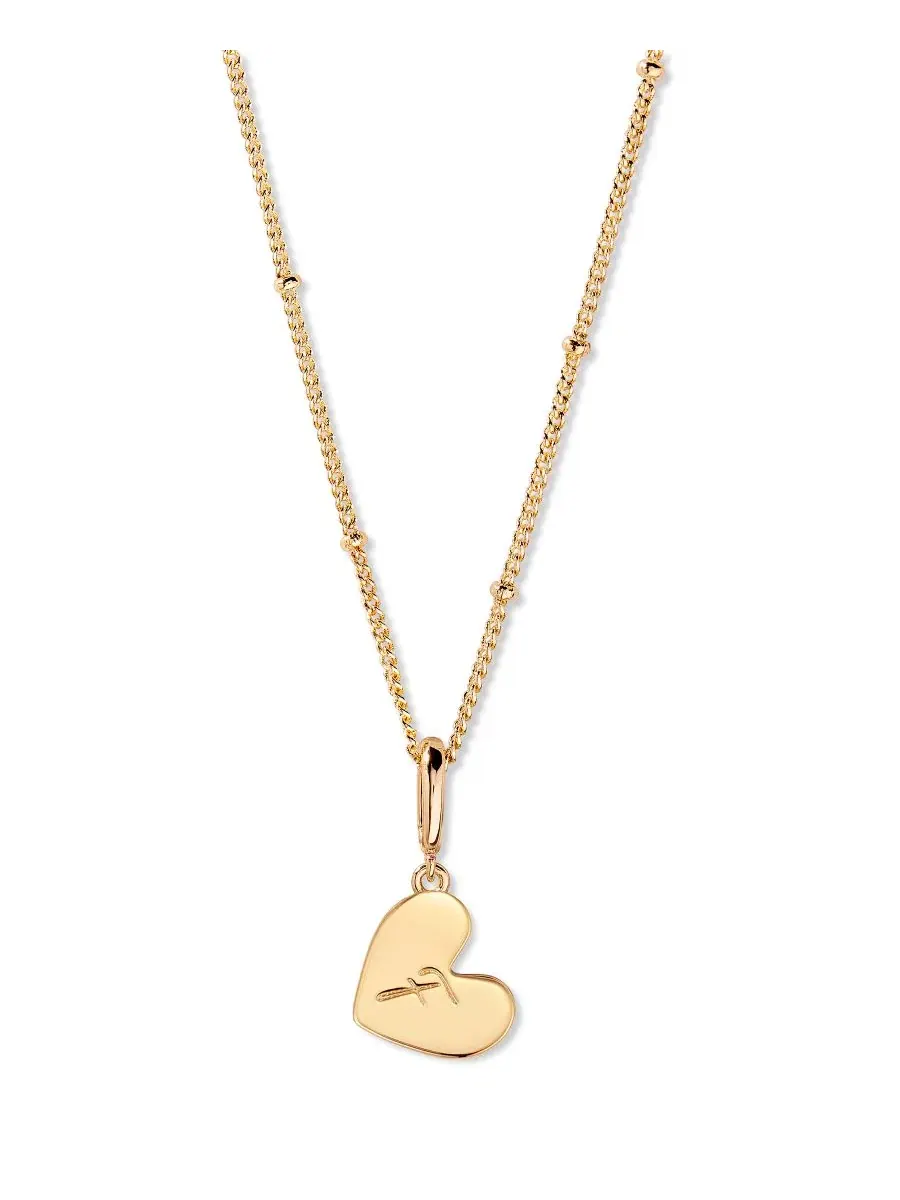 Ожерелье с подвесками-сердечками Penelope Initial Heart brook & york, F — изображение 1 из 3
