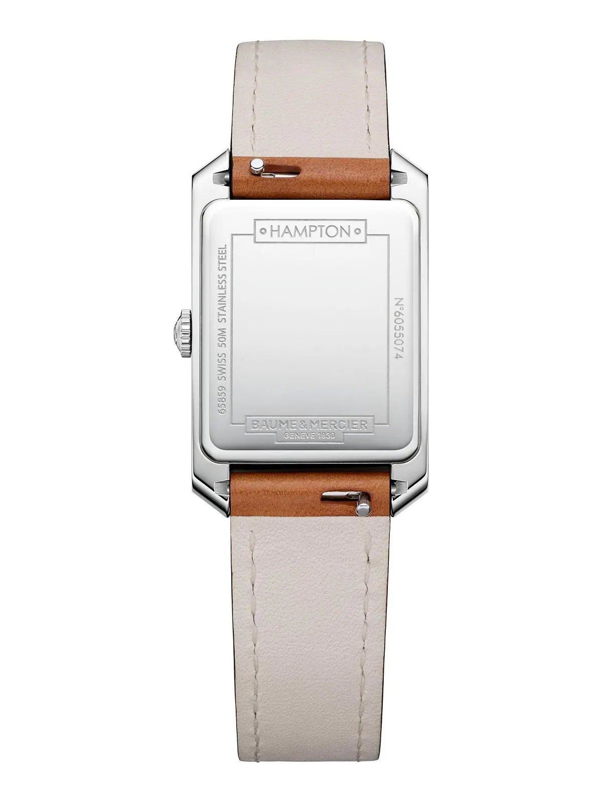 Женские швейцарские часы Hampton с коричневым кожаным ремешком 22x35 мм Baume & Mercier — изображение 2 из 7