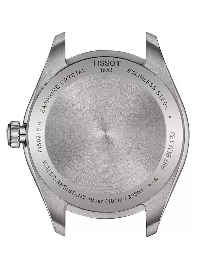Часы унисекс Swiss PR 100 с кремовым кожаным ремешком, 34 мм Tissot — изображение 3 из 5
