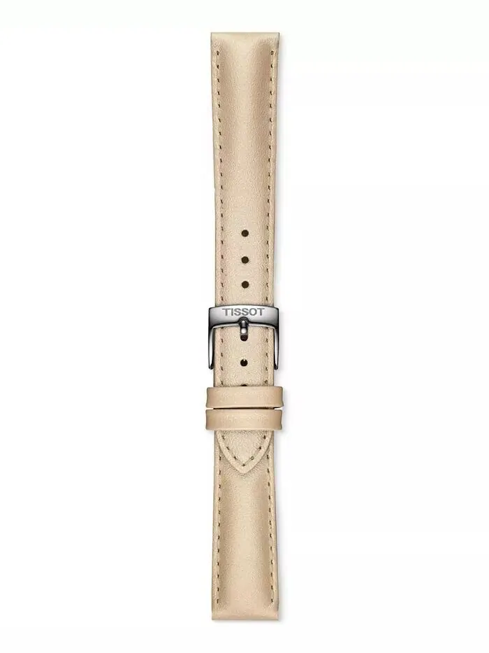Часы унисекс Swiss PR 100 с кремовым кожаным ремешком, 34 мм Tissot — изображение 4 из 5