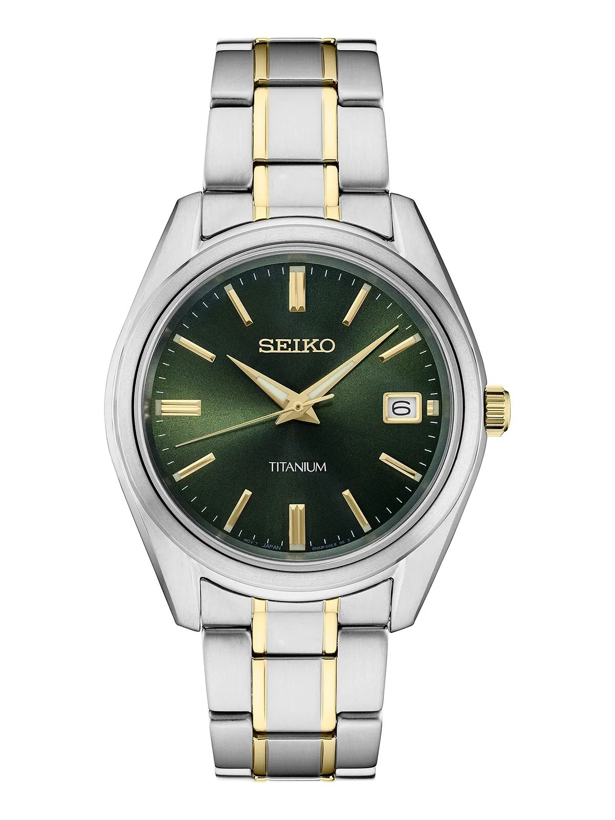 Мужские двухцветные часы Essential из титана с браслетом, 40 мм Seiko