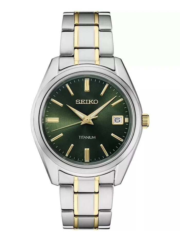 Мужские двухцветные титановые часы-браслет Essential 40 мм Seiko — изображение 1 из 3