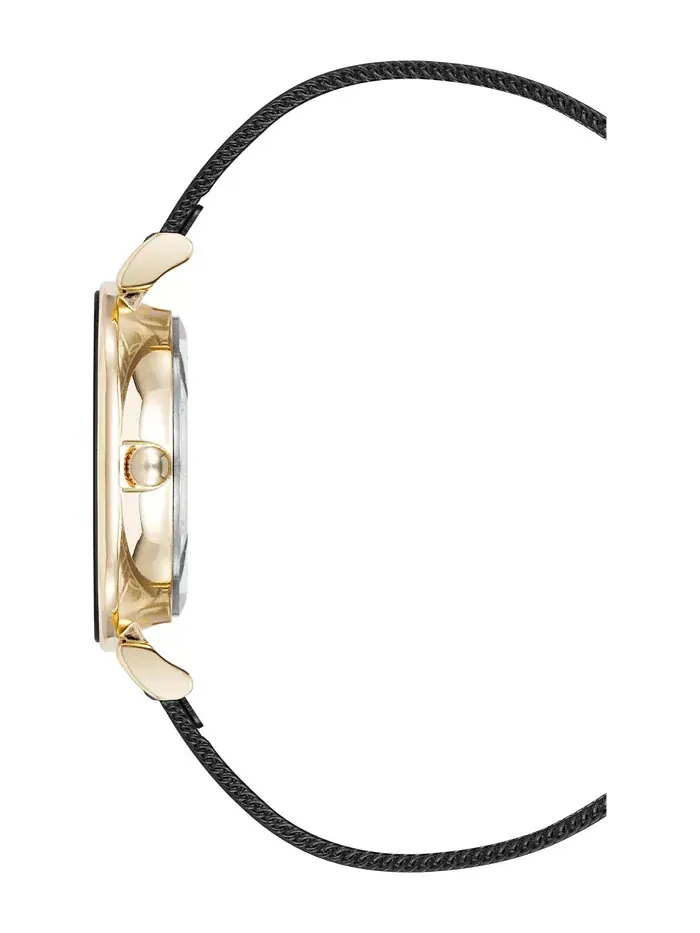 Женские часы Quartz Black из нержавеющей стали с сетчатым браслетом, 32 мм Anne Klein — изображение 2 из 3