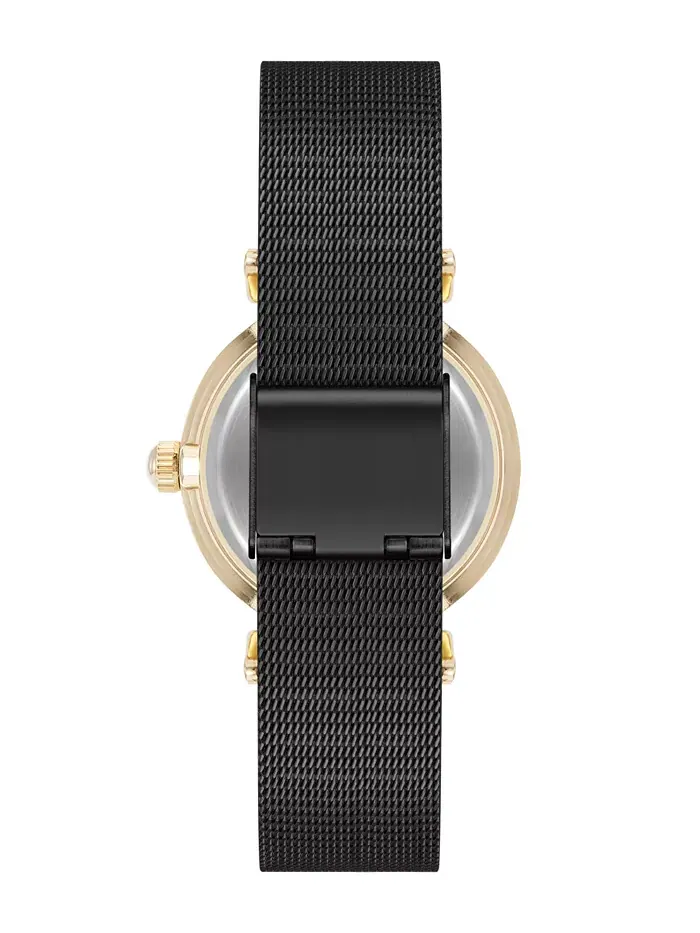 Женские часы Quartz Black из нержавеющей стали с сетчатым браслетом, 32 мм Anne Klein — изображение 3 из 3