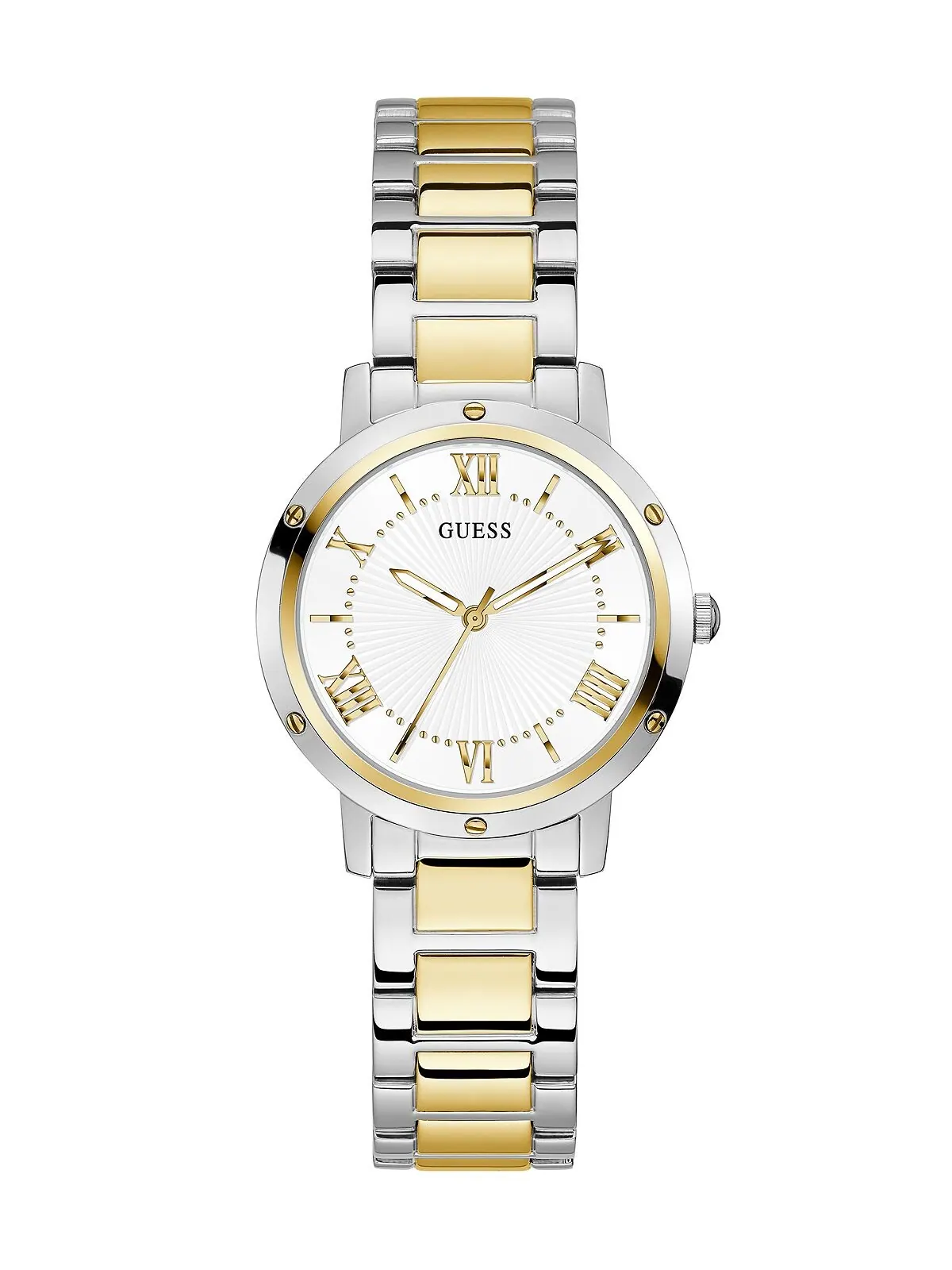 Женские двухцветные часы-браслет из нержавеющей стали, 34 мм GUESS