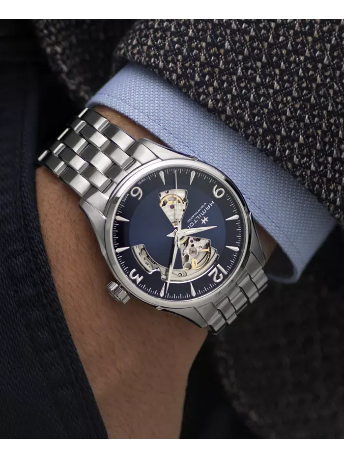 Мужские часы Swiss Jazzmaster со стальным браслетом, 42 мм Hamilton — изображение 6 из 8