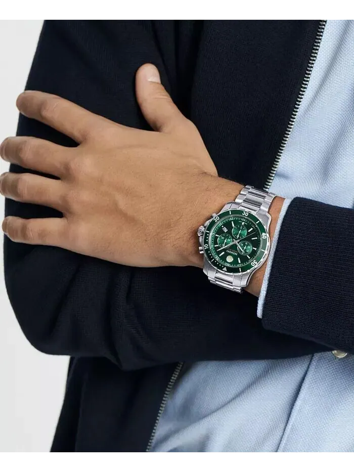 Мужские часы Series 800 Swiss Quartz Chronograph Performance из серебристой стали, 42 мм Movado — изображение 3 из 4