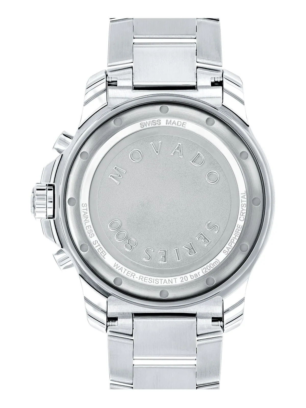 Мужские часы Series 800 Swiss Quartz Chronograph Performance из серебристой стали, 42 мм Movado — изображение 4 из 4
