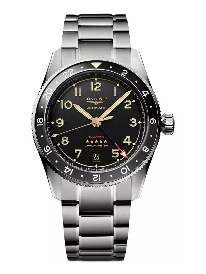 Мужские швейцарские автоматические часы Spirit Zulu Time серебристого цвета с титановым браслетом — изображение 1 из 3